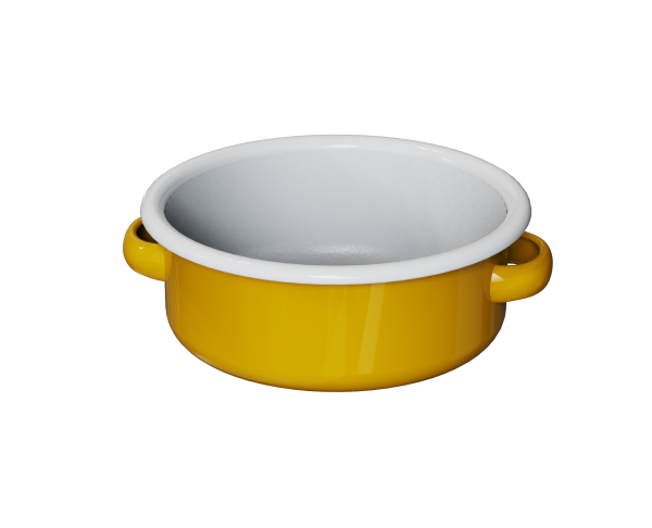 12CM Edge Piping Enamel Soup Bowl with Handles